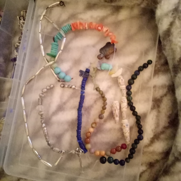 Turquoise, onyx, coral stone beads etc. - Picture 2 of 2